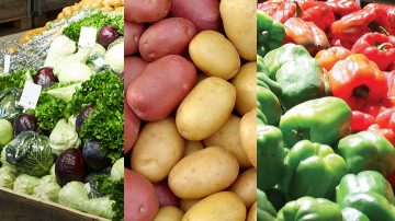 生鮮食品のコラージュ